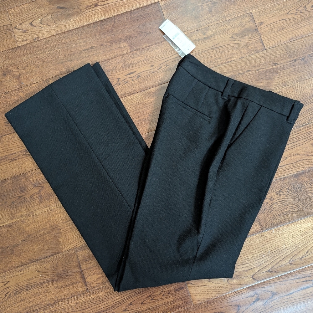 NWT White House Black Market The Trouser Black Lux Dress Pants Slacks Size 2P - Picture 5 of 7